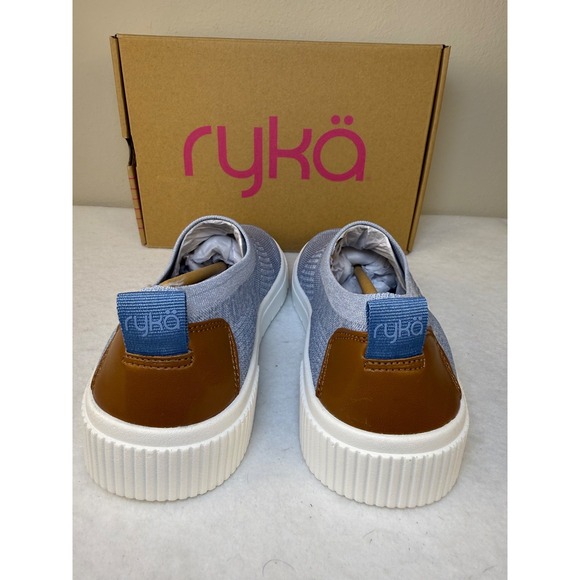Ryka Vista Slip On Shoes Women's 7.5 NIB BlueDawn Knit Comfort Ultra Flex Gift f - Picture 3 of 6